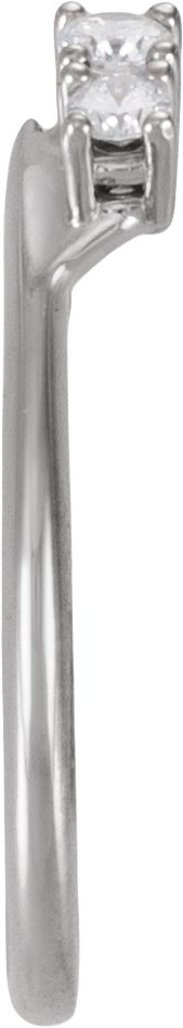 Platinum Round Natural Diamond Wrap-Style Ring Enhancer - view 3