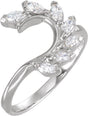Platinum Marquise Lab-Grown Diamond Wrap-Style Ring Enhancer – 4x2mm