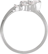 Platinum Marquise Lab-Grown Diamond Wrap-Style Ring Enhancer – 4x2mm - view 2