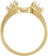 14K Gold Marquise Lab-Grown Diamond Wrap-Style Ring Enhancer – 4mm Stones - Yellow Gold - view 2