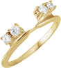 14K Gold Round Natural Diamond Wrap-Style Ring Enhancer - Yellow Gold