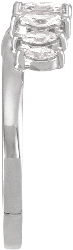 Platinum Marquise Lab-Grown Diamond Wrap-Style Ring Enhancer – 4mm Stones - view 3
