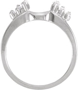 Platinum Marquise Lab-Grown Diamond Wrap-Style Ring Enhancer – 4mm Stones - view 2
