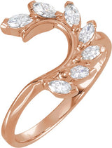 Platinum Marquise Lab-Grown Diamond Wrap-Style Ring Enhancer – 4x2mm - view 5