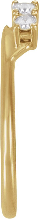 14K Gold Round Lab-Grown Diamond Wrap-Style Ring Enhancer - Yellow Gold - view 3