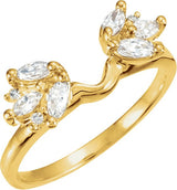 14K Gold Marquise Lab-Grown Diamond Wrap-Style Ring Enhancer - Yellow Gold