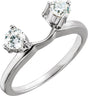 Platinum Round Lab-Grown Diamond Wrap-Style Ring Enhancer II