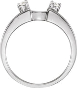 Platinum Round Lab-Grown Diamond Wrap-Style Ring Enhancer II - view 2
