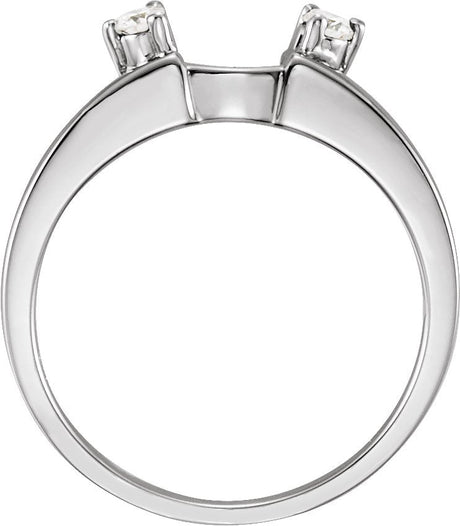 Platinum Round Lab-Grown Diamond Wrap-Style Ring Enhancer II - view 2