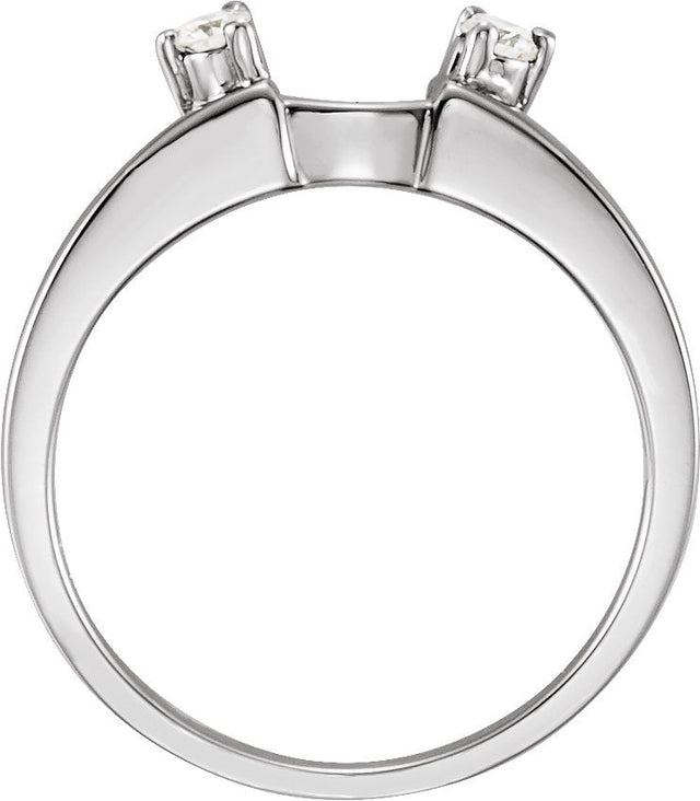 Platinum Round Natural Diamond Wrap-Style Ring Enhancer II - view 2