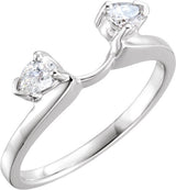 14K Gold Pear Natural Diamond Wrap-Style Ring Enhancer – 4x2.5mm - White Gold