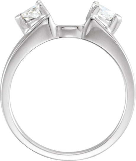 Platinum Pear Lab-Grown Diamond Wrap-Style Ring Enhancer – 4x2.5mm - view 2