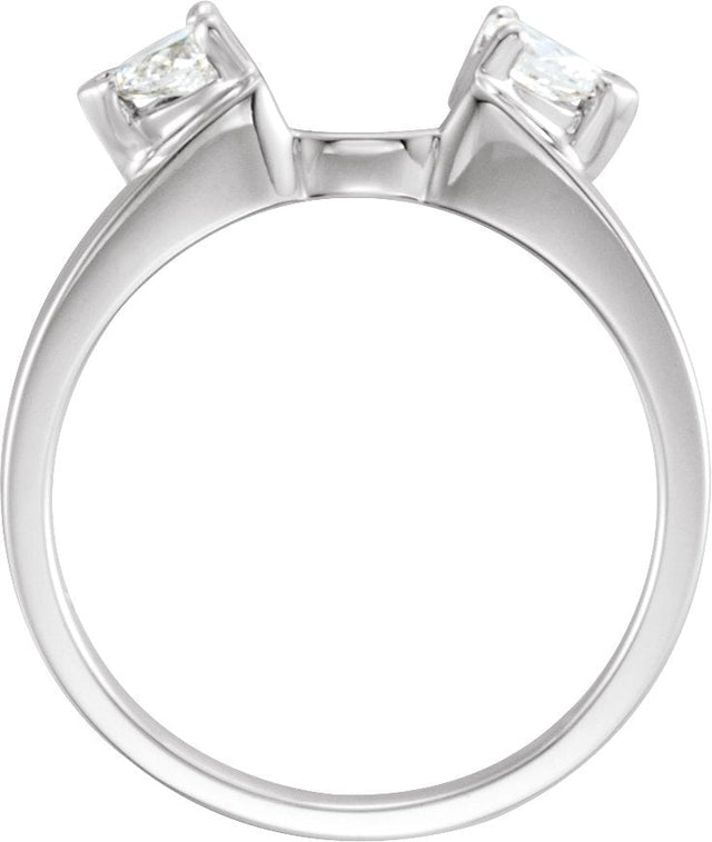 Platinum Pear Lab-Grown Diamond Wrap-Style Ring Enhancer – 4x2.5mm - view 2