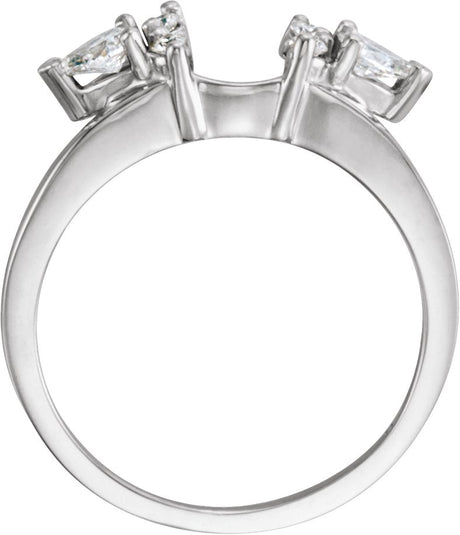 Platinum Pear Lab-Grown Diamond Wrap-Style Ring Enhancer – 4x3mm - view 2