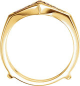 14K Gold Round Natural Ruby Channel-Set Ring Guard - view 2