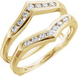 14K Gold Round Natural Diamond Channel-Set Ring Guard