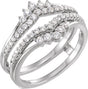 Platinum Round Natural Diamond Ring Guard – 1/2 CTW