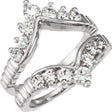 14K Gold Round Natural Diamond Ring Guard – 2.7mm Stones