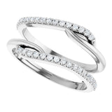 Platinum Round Lab-Grown Diamond Ring Guard II - view 5