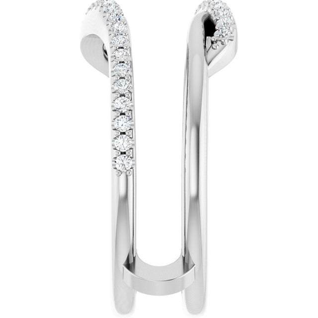 Platinum Round Lab-Grown Diamond Ring Guard II - view 4