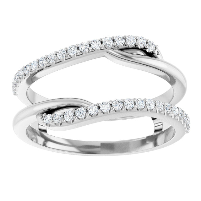 Platinum Round Lab-Grown Diamond Ring Guard II - view 3
