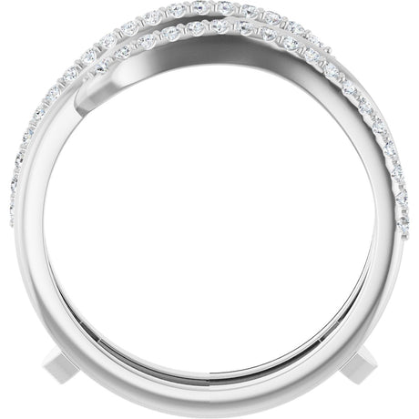 Platinum Round Lab-Grown Diamond Ring Guard II - view 2