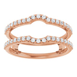 14K Gold Natural Diamond Ring Guard - Rose Gold - view 3