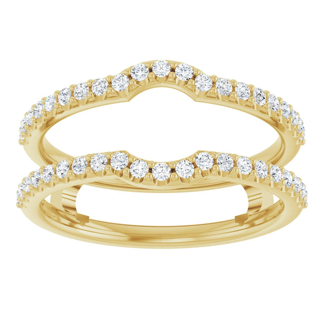 14K Gold Natural Diamond Ring Guard - Yellow Gold - view 3