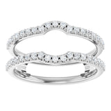 Platinum Natural Diamond Ring Guard - view 3