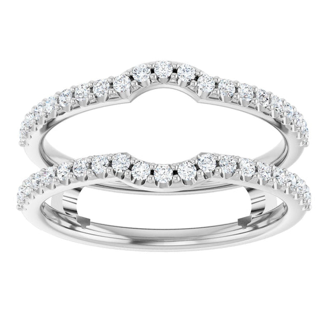 Platinum Natural Diamond Ring Guard - view 3