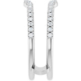 Platinum Natural Diamond Ring Guard - view 4