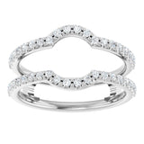 Platinum Natural Diamond Ring Guard - view 3