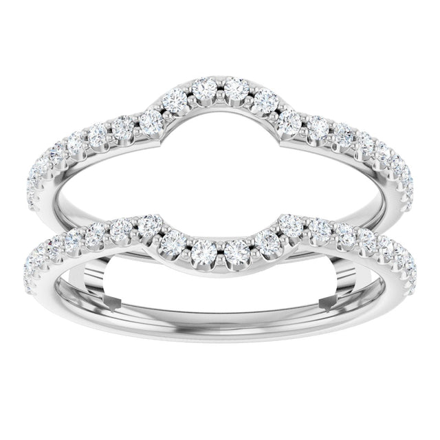 Platinum Natural Diamond Ring Guard - view 3