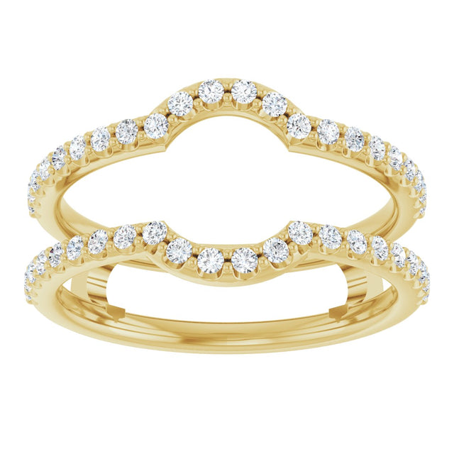 14K Gold Lab-Grown Diamond Ring Guard - Yellow Gold - view 3