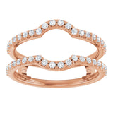 14K Gold Lab-Grown Diamond Ring Guard - Rose Gold - view 3