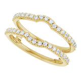 14K Gold Natural Diamond Ring Guard - Yellow Gold - view 5