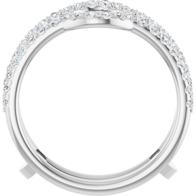 Platinum Lab-Grown Diamond Ring Guard - view 2