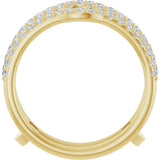 14K Gold Natural Diamond Ring Guard - Yellow Gold - view 2
