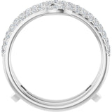 Platinum Natural Diamond Ring Guard - view 2
