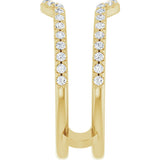 14K Gold Lab-Grown Diamond Ring Guard - Yellow Gold - view 4
