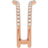 14K Gold Lab-Grown Diamond Ring Guard - Rose Gold - view 4