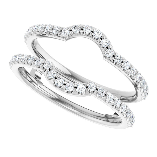 14K Gold Lab-Grown Diamond Ring Guard - White Gold - view 5