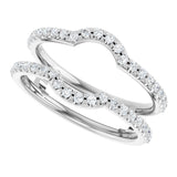 Platinum Lab-Grown Diamond Ring Guard - view 5