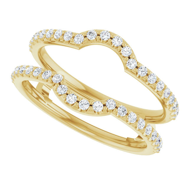 14K Gold Lab-Grown Diamond Ring Guard - Yellow Gold - view 5