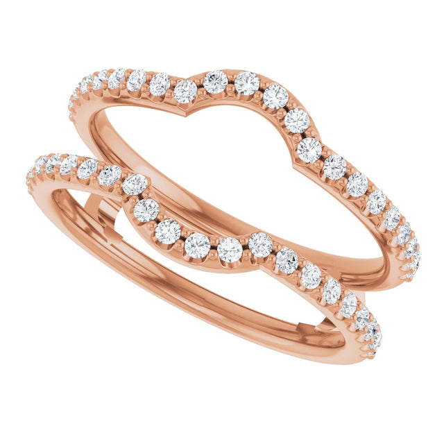 14K Gold Lab-Grown Diamond Ring Guard - Rose Gold - view 5