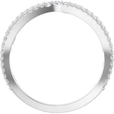 Platinum Round Natural Diamond Contour Band – 1.5mm Stones - view 2