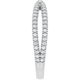 Platinum Round Natural Diamond Contour Band – 1.5mm Stones - view 4
