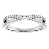 Platinum Round Natural Diamond Contour Band – 1.5mm Stones - view 3