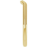 10K Gold Beaded Edge Contour Band - view 4