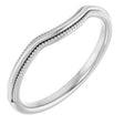 Platinum Beaded Edge Contour Band